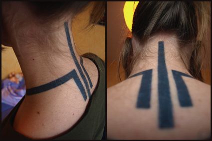 Quake 3 Tattoo On Neck